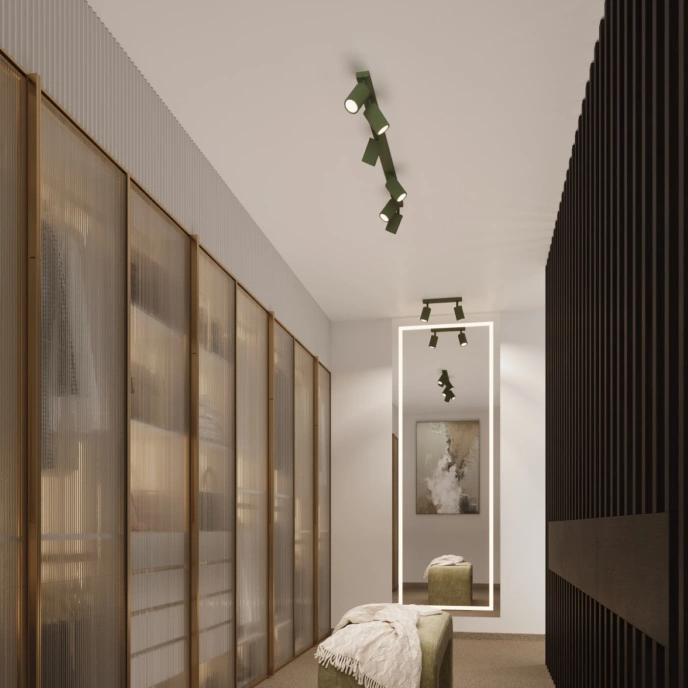 Plafond KARBON 4 olivgrön