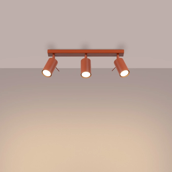 Taklampa RING 3L röd ochra