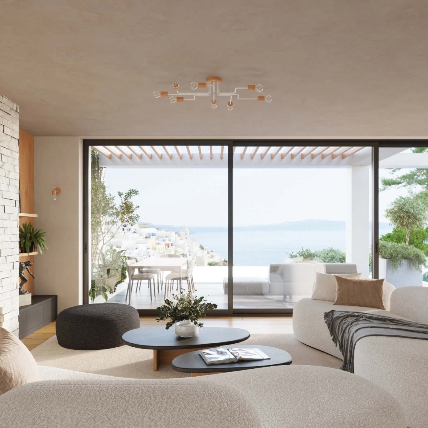 Ljuskrona TIMBO 4 vit