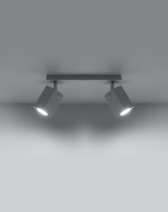 Plafond MERIDA 2 vit + 2x LED-lampa GU-10 4000K Kall 7W 630lm