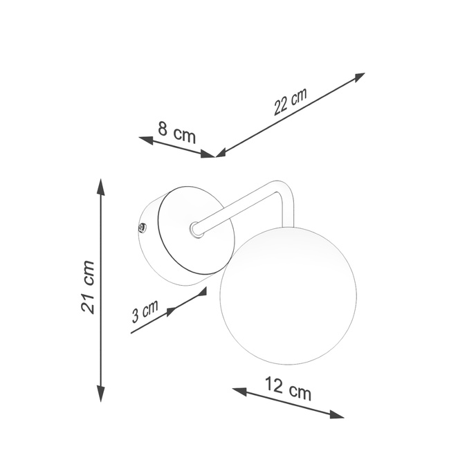 Vägglampa ASTRAL 1 vit + 1x LED-lampa G9 3000K varm 4,5W 450lm