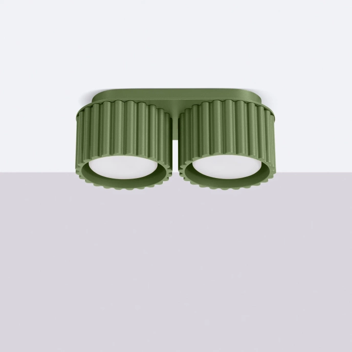 Taklampa AURA 2 olivgrön Gx53