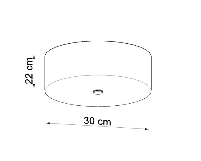 Plafond SKALA 30 svart + 3x LED-lampa E27 4000K Kall 7,5W 650lm