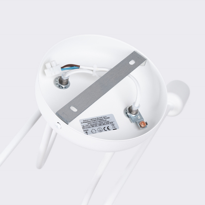 Ljuskrona LOOP 2 vit + 2x LED-lampa E27 3000K 7W 760lm