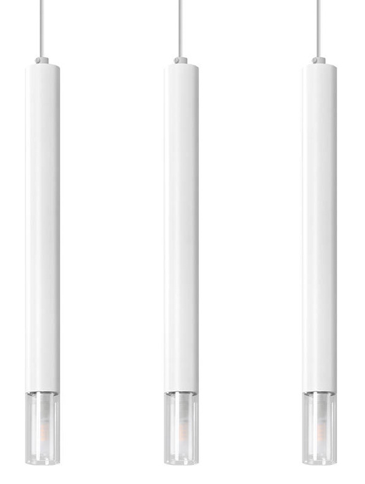 WEZYR 3 taklampor vit + 3x LED-lampa G9 3000K varm 4,5W 510lm