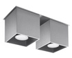 Plafond QUAD 2 grå + 2x LED-lampa GU-10 4000K kall 7W 630lm
