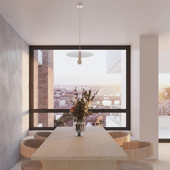 FLAVIO taklampa i rostfritt stål