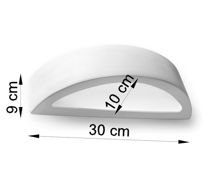 Keramisk vägglampa ATENA 30 vit + 1x LED-lampa E27 4000K Cold 7,5W 650lm