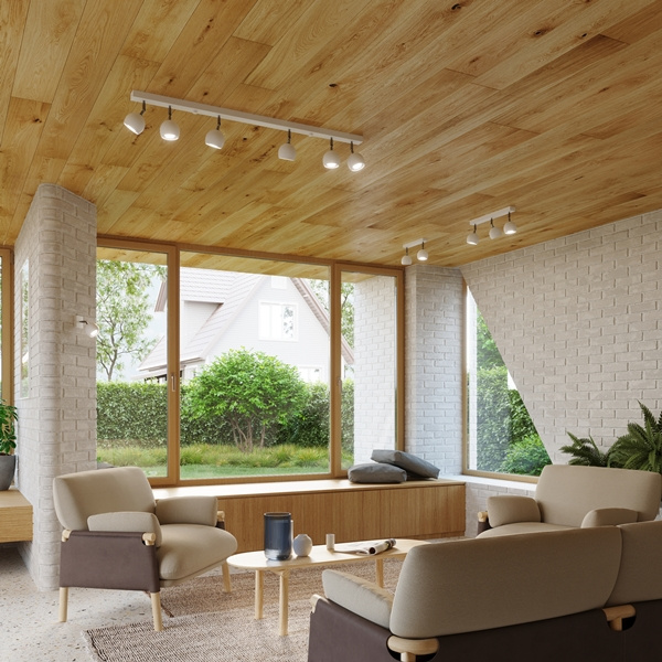 Plafond OCULARE 4 vit + 4x LED-lampa GU-10 4000K Kall 7W 630lm