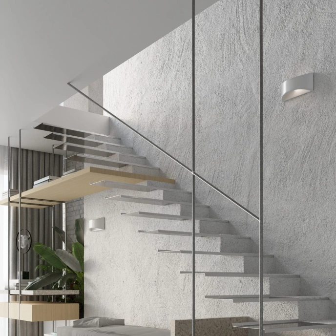 Keramisk vägglampa VIXEN vit