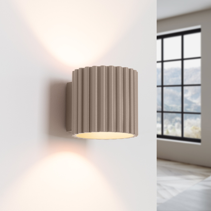 Vägglampa AURA taupe G9