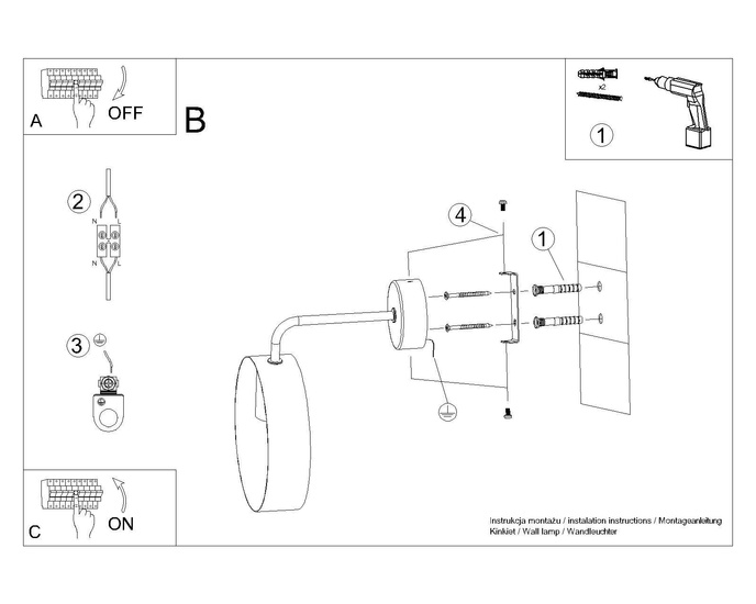 Vägglampa TITRAN 1 vit + 1x LED-lampa E27 3000K varm 7,5W 620lm