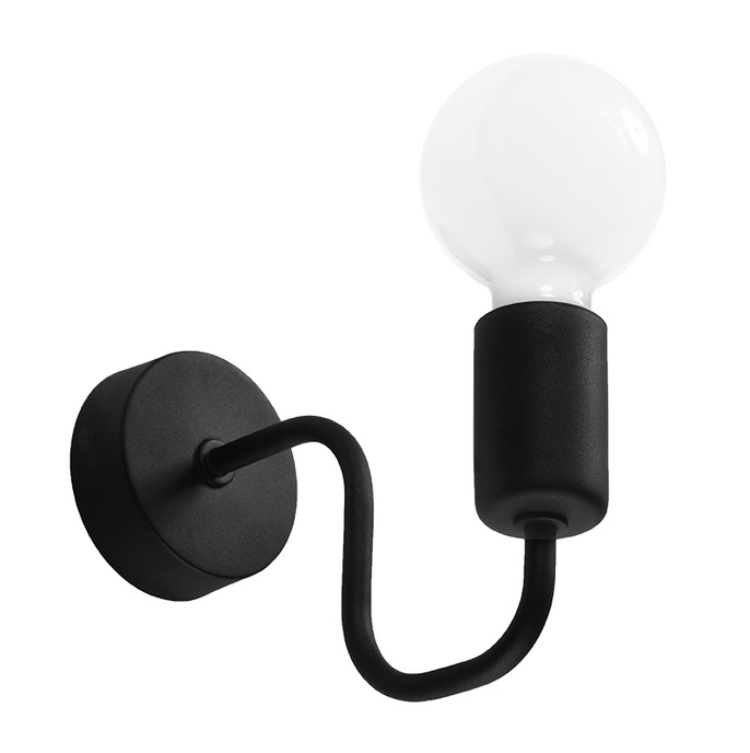 Vägglampa VECTOR svart 1x LED-lampa E27 3000K varm 7,5W 620lm