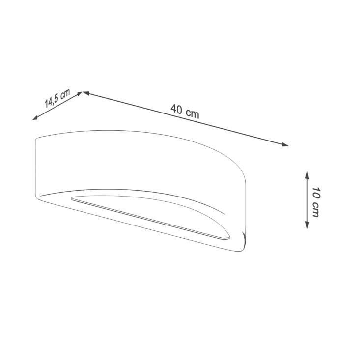 Vägglampa ATENA betong