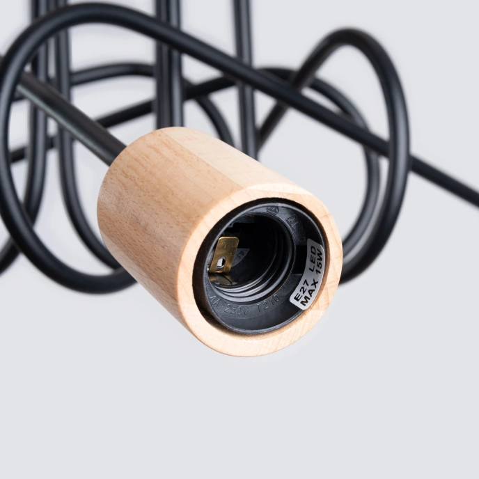 Ljuskrona EMBER 5 schwarz