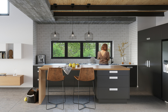 ANATA taklampa svart + 1x LED-lampa E27 3000K varm 7,5W 620lm