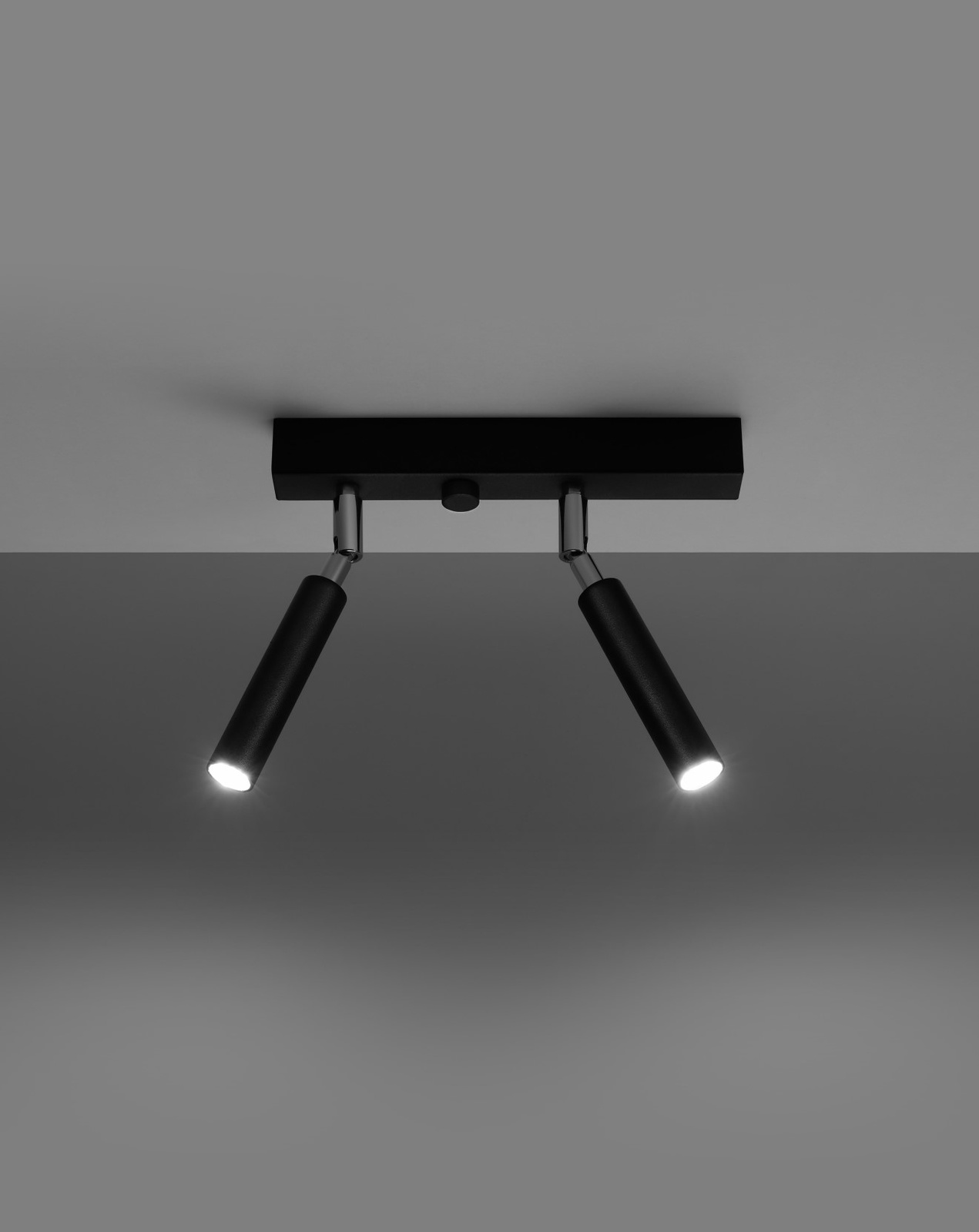 Plafond EYETECH 2 svart + 2x LED-lampa G9 3000K varm 4,5W 510lm