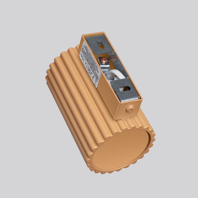 Vägglampa KARBON 10 guld + 1x LED-lampa GU-10 3000K varm 7W 510lm