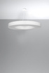 Ljuskrona SATURNO SLIM 90 vit + 8x LED-lampa E27 3000K varm 7,5W 620lm