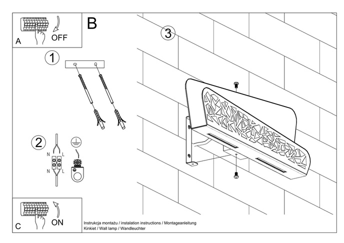 Vägglampa ALIZA vit + LED-lampa G9 4000K kall 4,5W 530lm