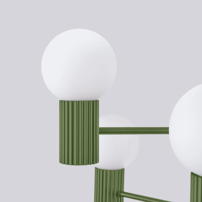 Ljuskrona HALO 6 olivgrön