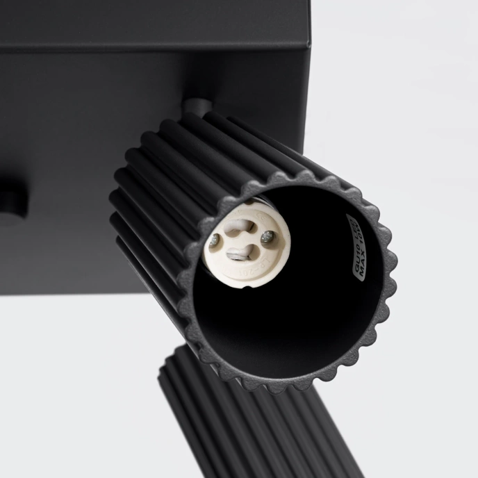 Taklampa KARBON 4 svart