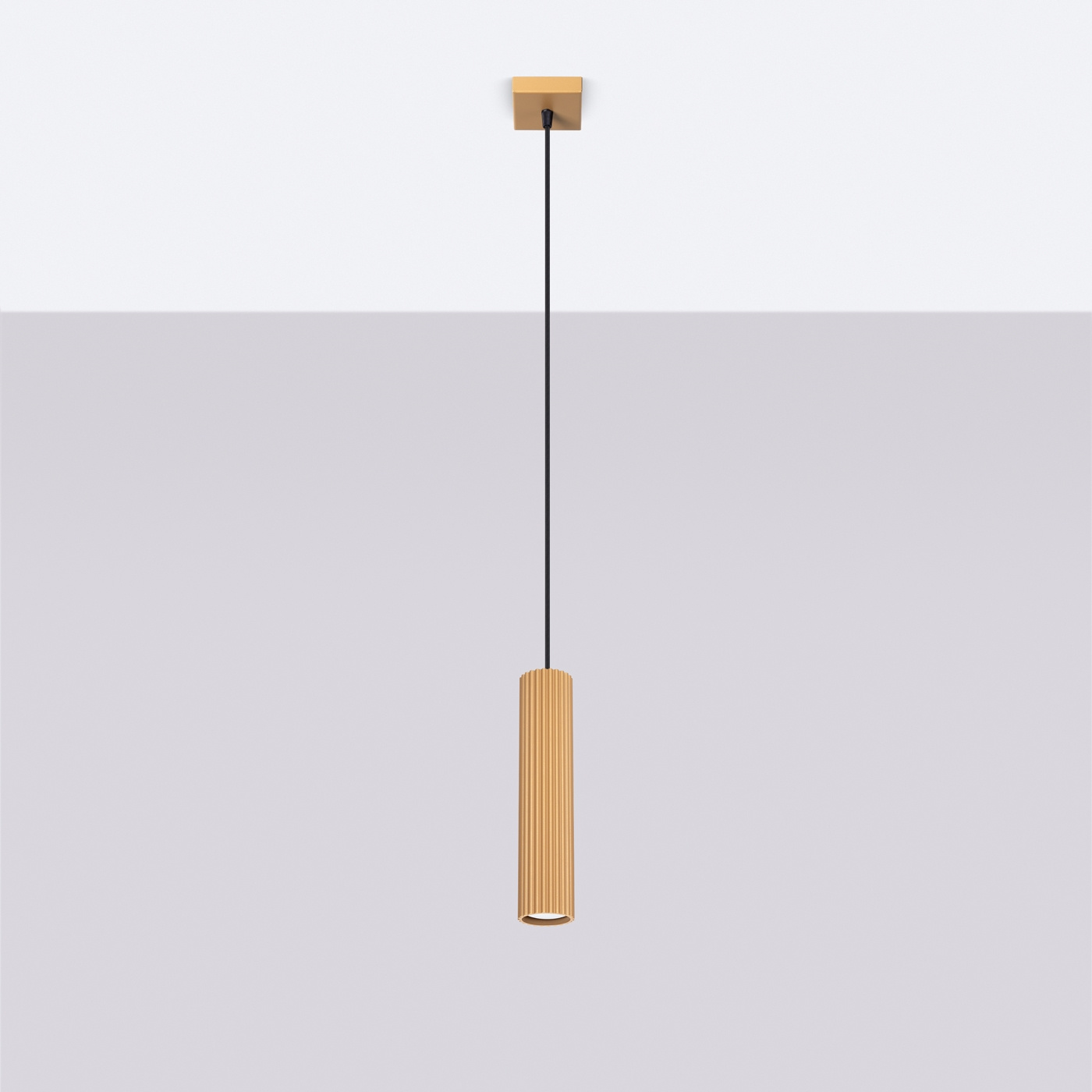 Pendellampa KARBON 1 guld + 1x LED-lampa GU-10 3000K varm 7W 510lm