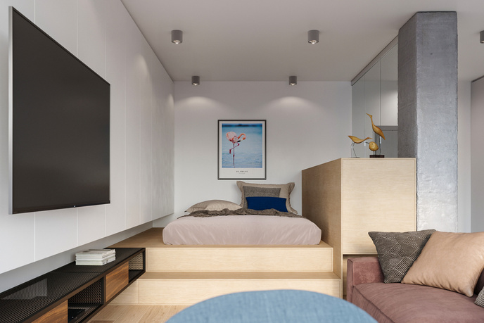 Plafond TIUBE grå + 1x LED-lampa GU10 AR111 3000K varm 12W 800lm