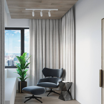 Taklampa, 3 spots, 3-fas strömskenor, DIREZIONE