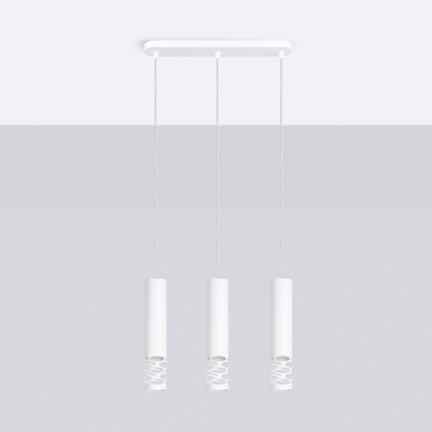 Taklampa LIRO 3L vit + 3X LED-lampa GU-10 4000K kall 7W 530lm