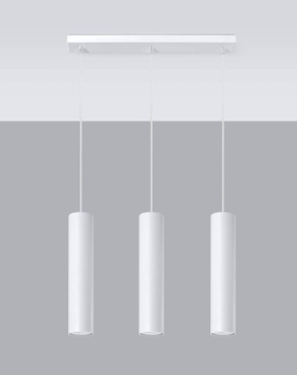 LAGOS 3 taklampor vit + 3x LED-lampa GU-10 4000K kall 7W 630lm