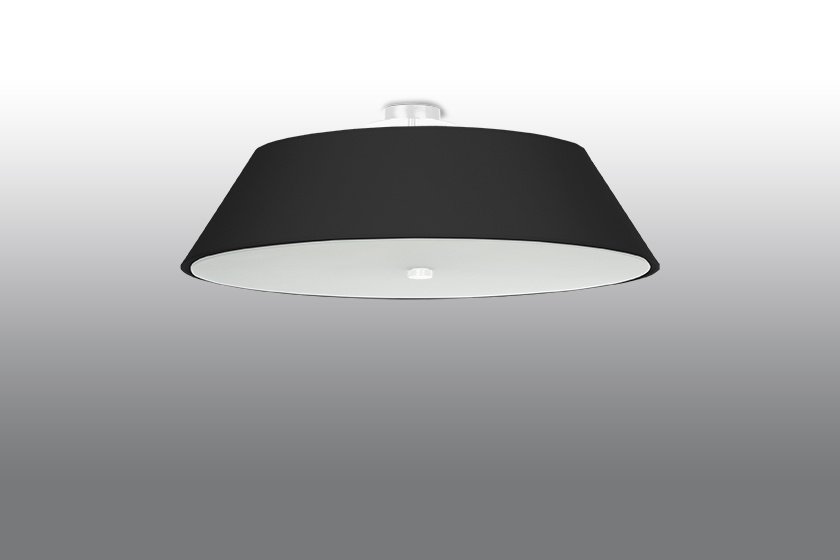 Plafond VEGA 70 svart + 5x LED-lampa E27 4000K Kall 7,5W 650lm