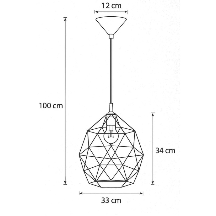 Pendellampa TRIOM 20 svart
