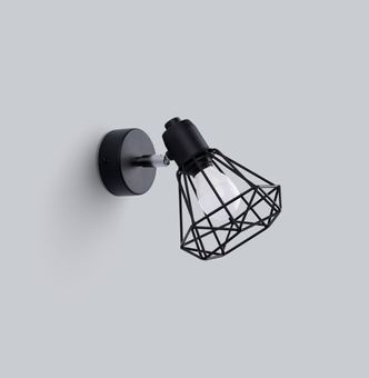 Vägglampa ARTEMIS 1 svart + 1 x LED-lampa E14 3000K varm 7,5W 620lm