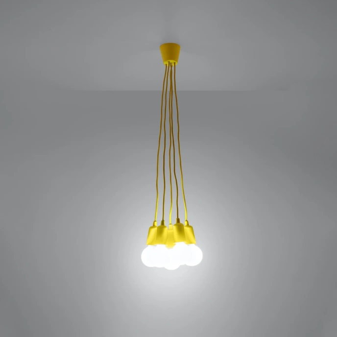 Pendel lampa DIEGO 5 gul