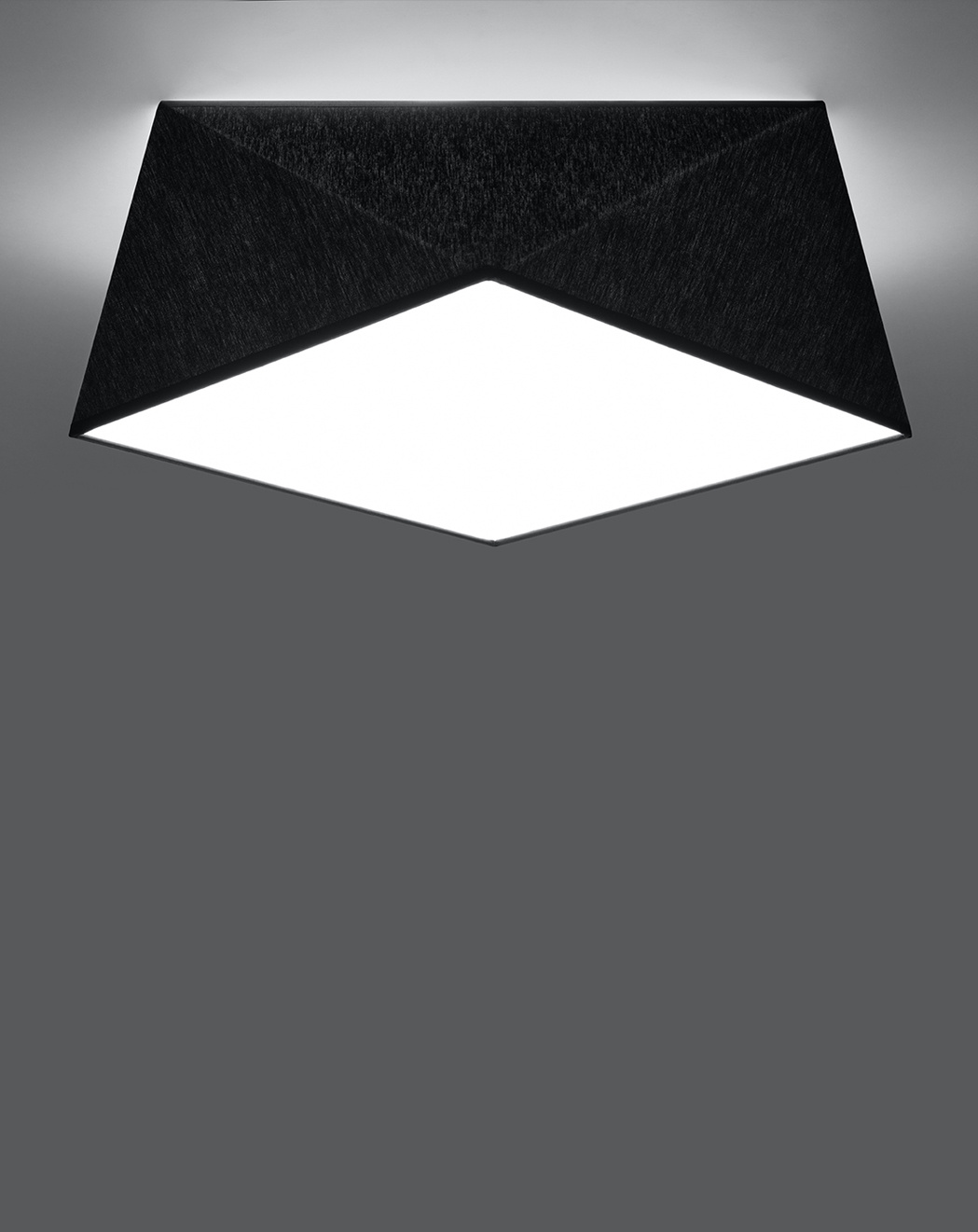 Plafond HEXA 35 BLACK + 2x LED-lampa E27 3000K varm 7,5W 620lm