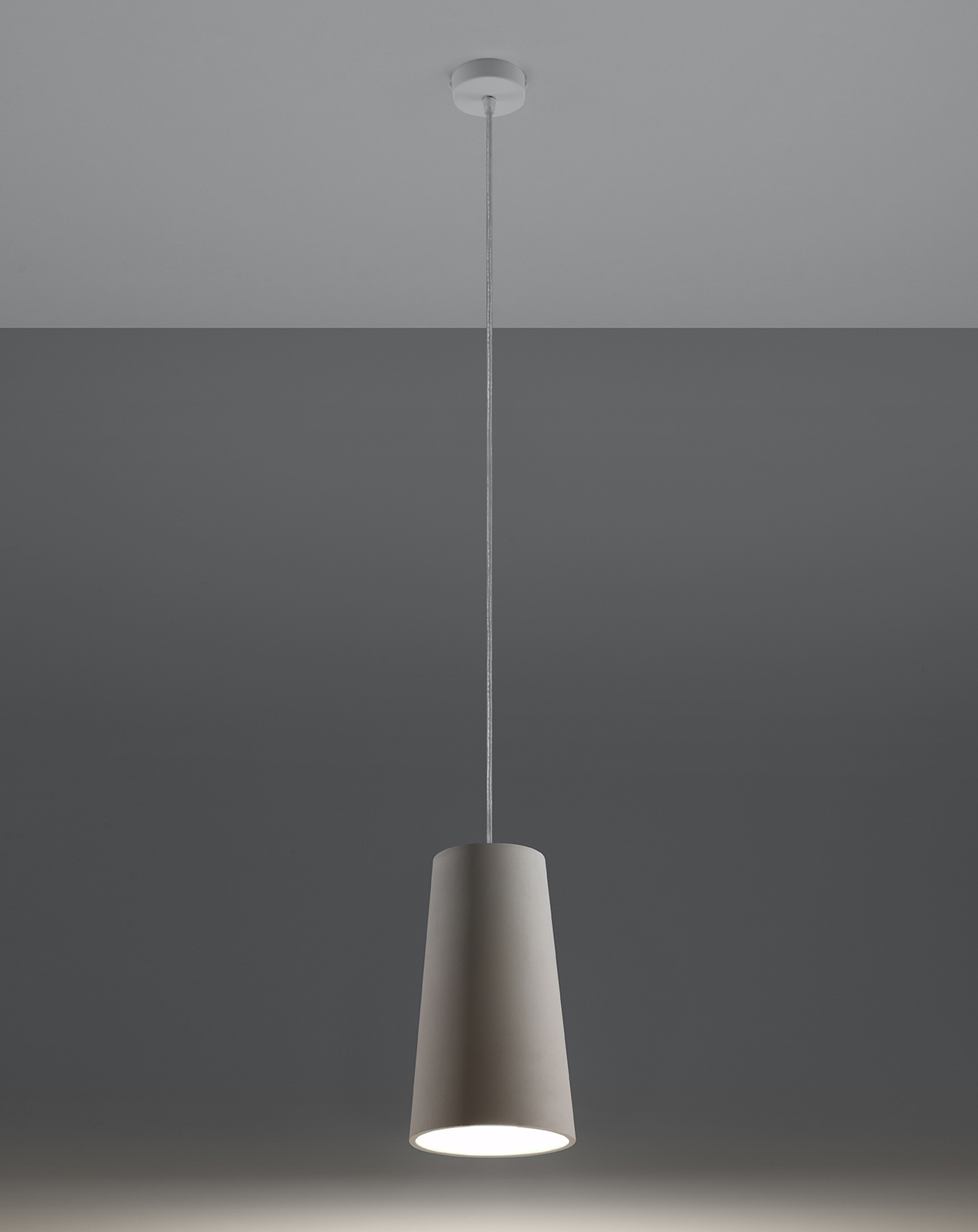 GULCAN keramisk taklampa vit + 1x LED-lampa E27 4000K Kall 7,5W 690lm