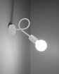 Vägglampa SUPEŁ vit + 1x LED-glödlampa E27 4000K kall 7,5W 650lm