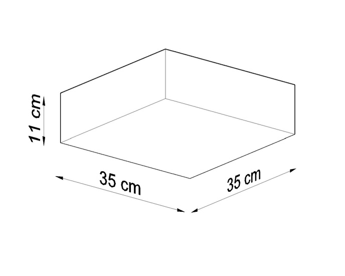 Takplafond HORUS 35 WHITE + 2x LED-lampa E27 4000K Cold 7,5W 650lm