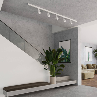 Taklampa, 5 spots, 3-fas strömskenesystem, RING