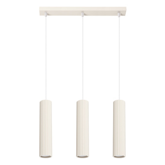 Pendellampa KARBON 3L beige + 3x LED-lampa GU-10 4000K Cold 7W 530lm