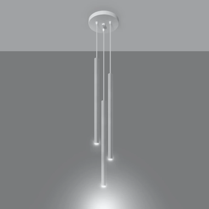 Pendellampa PASTELO 3P vit