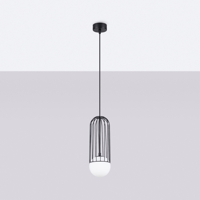 Pendellampa BRINA 1 svart + 1x LED-lampa G9 4000K Cold 4,5W 460lm