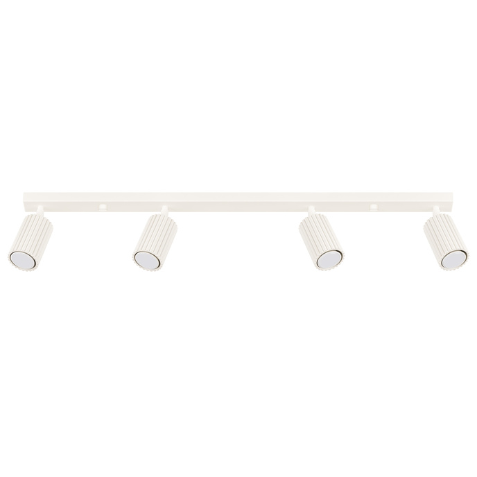 Plafond KARBON 4L beige + 4x LED-lampa GU-10 4000K Kall 7W 530lm