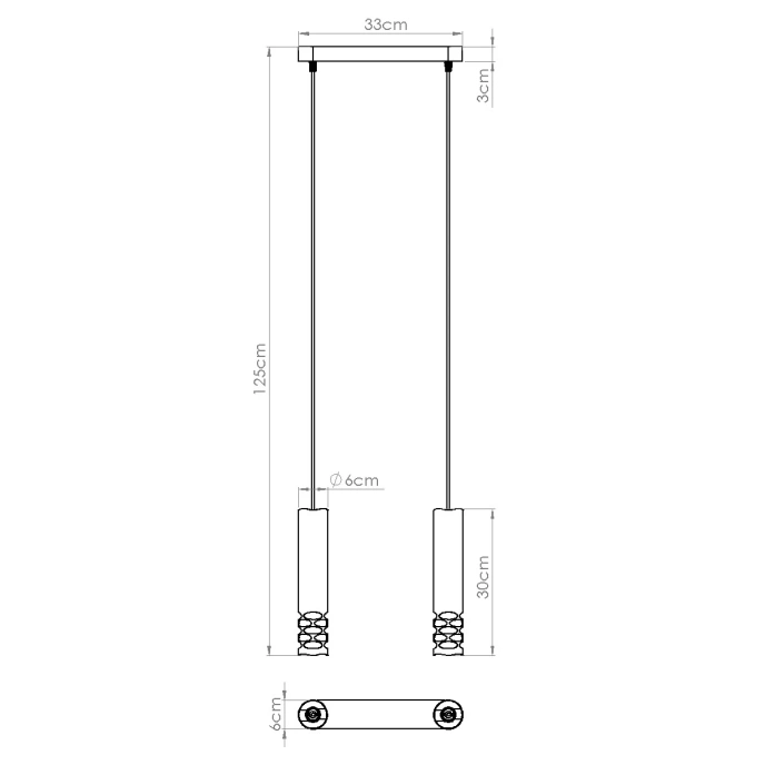 Pendellampa LIRO 2 vit