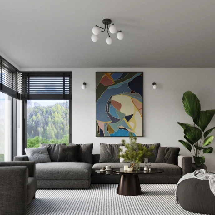 Ljuskrona ASTRAL 3 svart