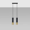 LOOPEZ 2 pendellampa svart/guld