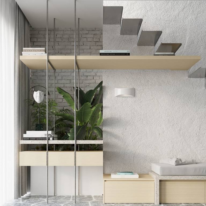 Keramisk vägglampa VIXEN vit + 1x LED-lampa G9 3000K varm 4,5W 510lm