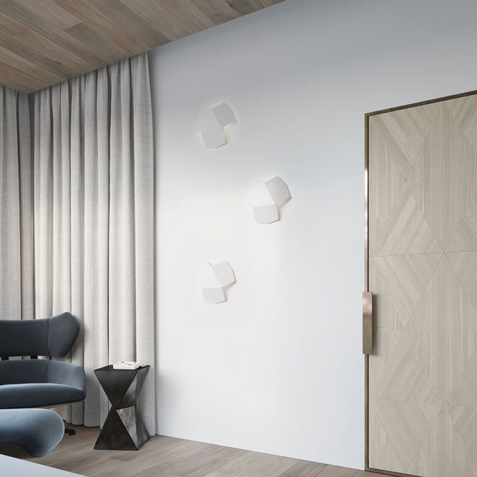 Vägglampa TRE vit + 2x LED-glödlampa G9 3000K varm 4,5W 510lm