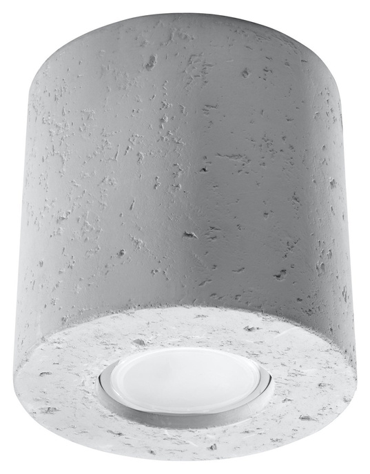 Plafond ORBIS betong + 1x LED-lampa GU-10 4000K Cold 7W 630lm
